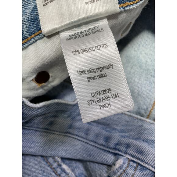 Agolde 'Pinch' Blue Waist High Rise Kick Denim Jean Size 28 - Picture 5 of 5